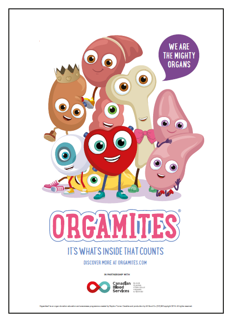 a group image of the orgamites characters 