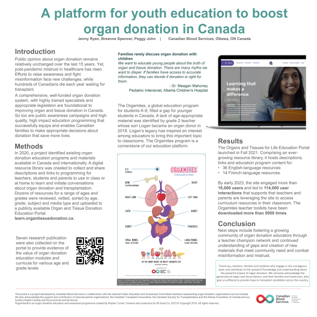 an image of a poster presentation about youth education from the ISODP 2023 conference